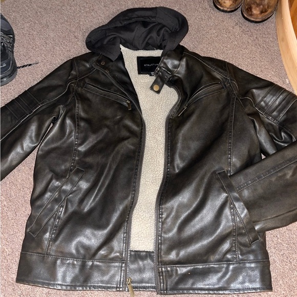 Men’s Leather Moto Jacket - Picture 7 of 7